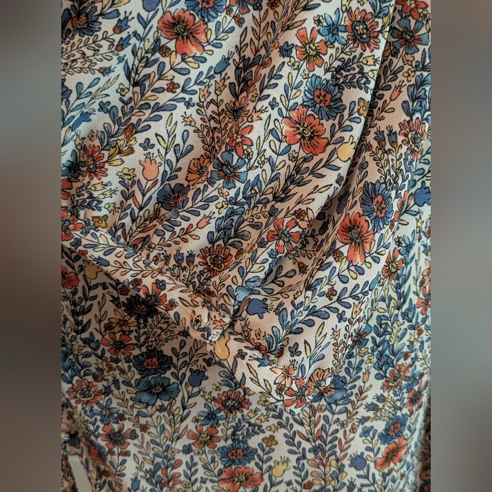 Rose & Olive Multicolor Floral Blouse, 2X - Picture 4 of 9